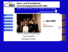 Tablet Screenshot of hgv-hausverwaltung.de
